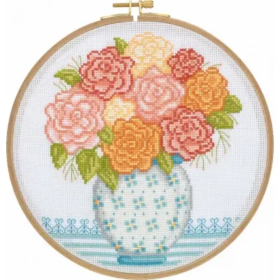 Tuva Cross Stitch Kit With Wooden Hoop DCS04